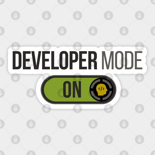 Developer mode ON Sticker by guicsilva@gmail.com